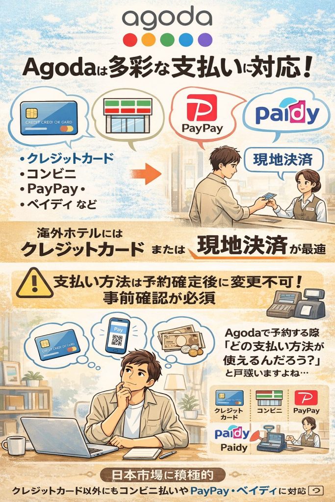 Agodaの支払い方法ガイド