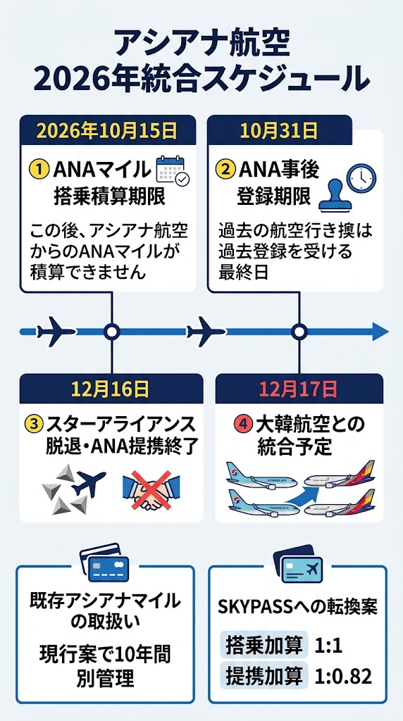 アシアナ航空2026年統合スケジュール