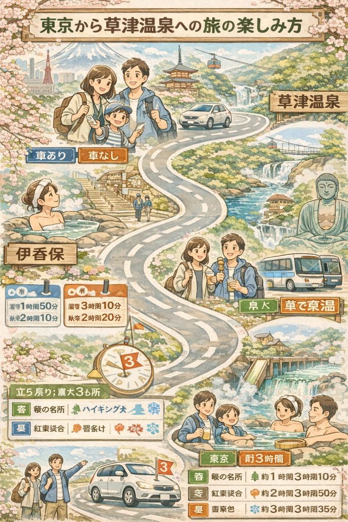東京から草津温泉への道のり