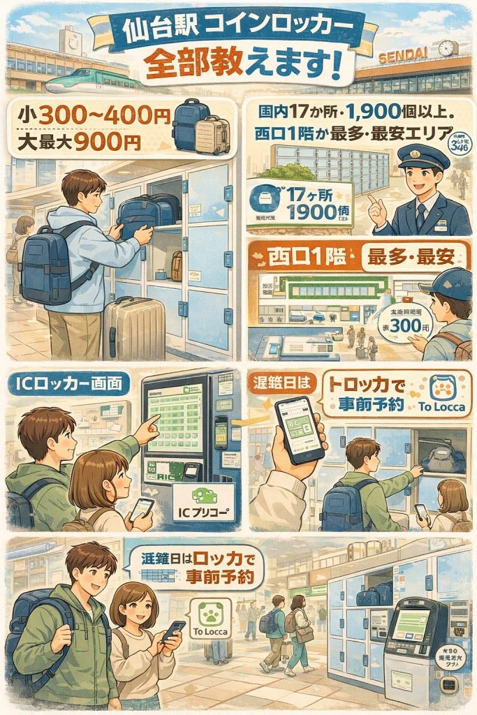 仙台駅のコインロッカーガイド