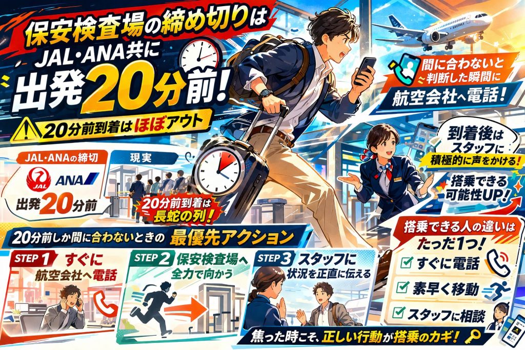 保安検査締切20分前の対策