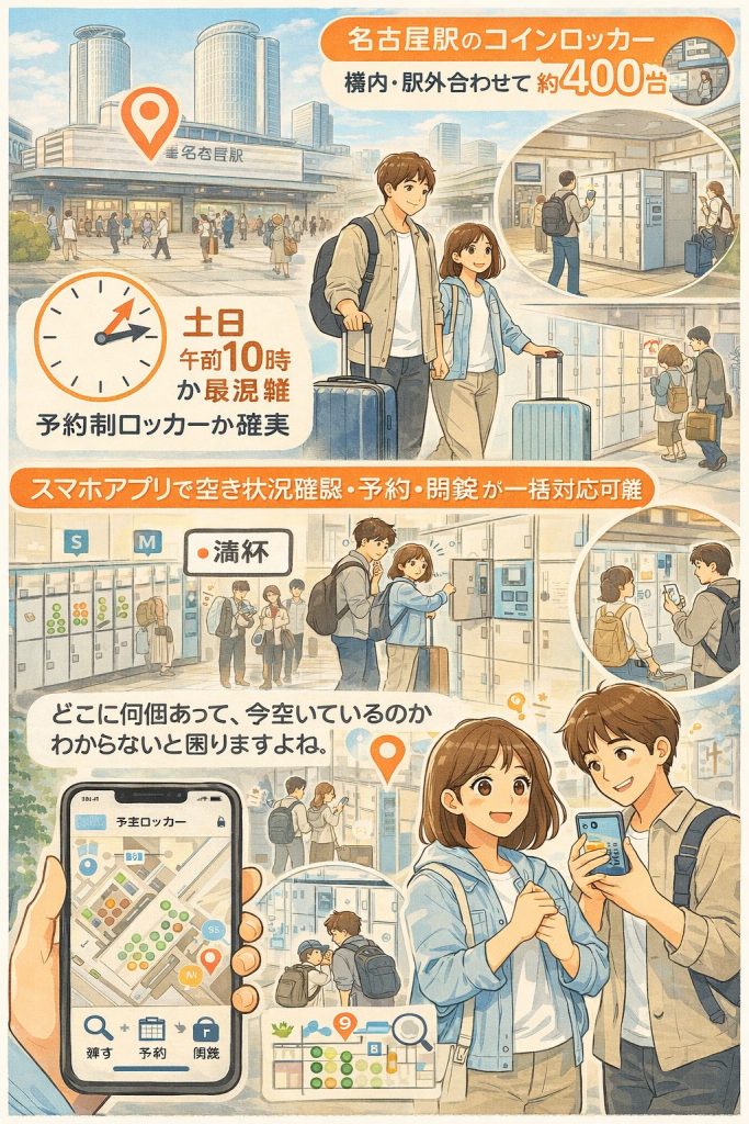 名古屋駅のコインロッカー案内
