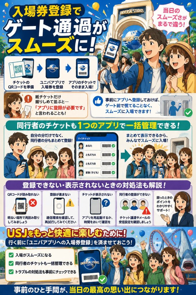 USJアプリでチケット登録ガイド