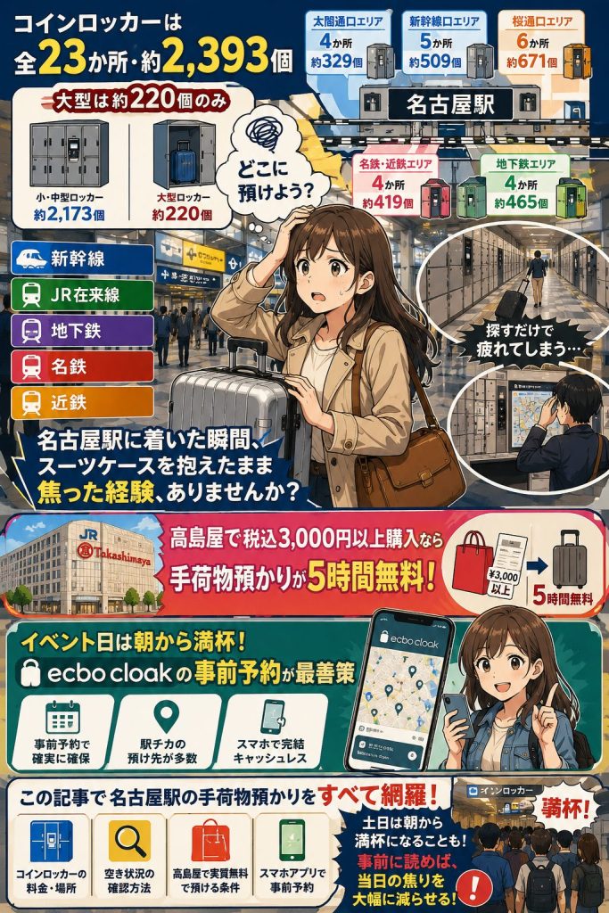 名古屋駅のコインロッカー情報