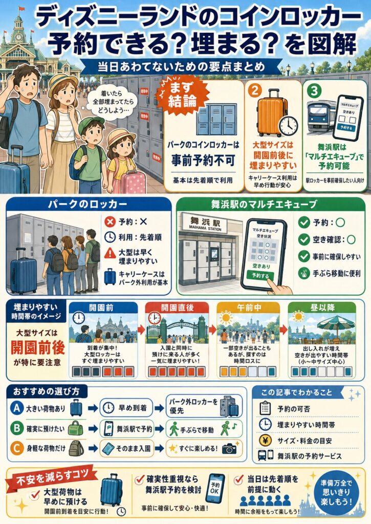 ディズニーランドのコインロッカーマニュアル