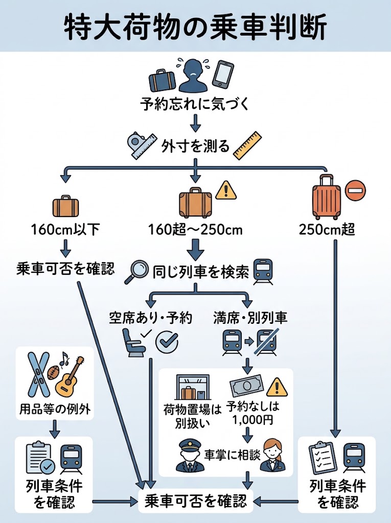 特大荷物の乗車判断